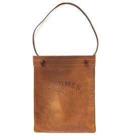 Hermès-Hermes Aline bolsa barenia de couro modelo grande-Marrom