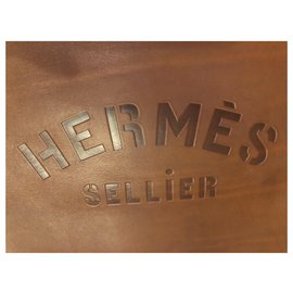Hermès-Hermes Aline bolsa barenia de couro modelo grande-Marrom
