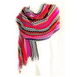 Bufanda de zigzac de gran tamaño Missoni Multicolor