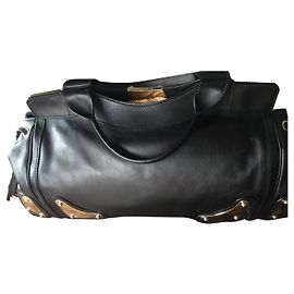 Bolsa Gucci de pele preta Preto