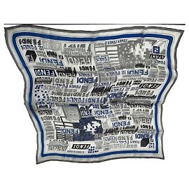 Fondo in seta blu Fendi 55x55cm Blu