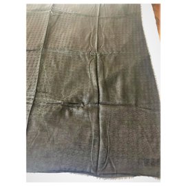 Fendi-FENDI NEW BIG WOMAN'S FOULARD-Black