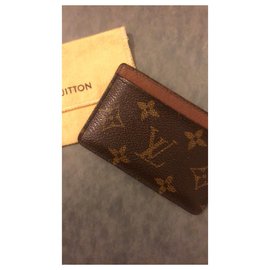 Louis Vuitton-Porte cartes Louis Vuitton-Marron