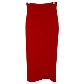 Helmut Lang Roter Mohairrock Rot