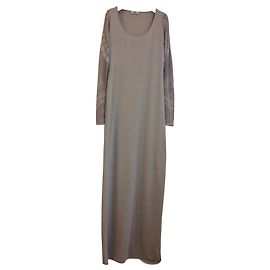 Acne Maxikleid taupe Taupe