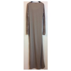 Acne-Maxi dress in taupe-Taupe