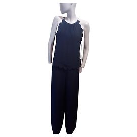 Red Valentino Silk jumpsuit Navy blue