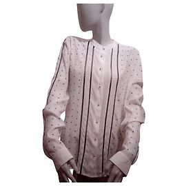 Just Cavalli Strass Bluse Weiß Weiß