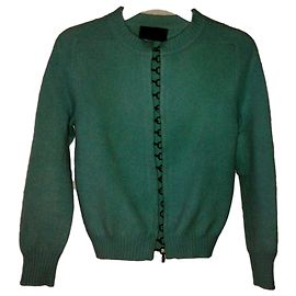Suéter de punto de cuello alto de cachemira BALMAIN Turquesa