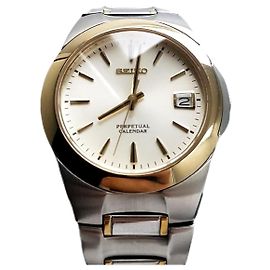 Autre Marque Seiko - lunetta in quarzo SGP con calendario perpetuo Argento