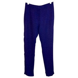 Acne-Purple linen trousers-Purple