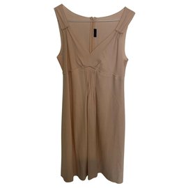 Joseph-Vestido de crepe Amy-Rosa,Carne