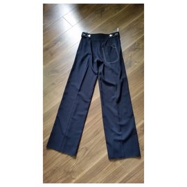 Céline-Pants, leggings-Navy blue