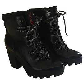 Calvin Klein heeled ankle boots Black