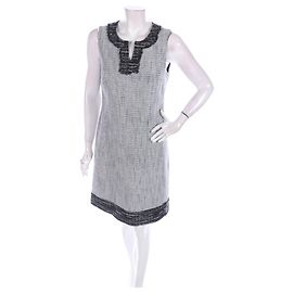 Vestido Karl Lagerfeld de algodão preto e branco Preto Branco