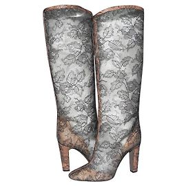 Valentino Garavani Botas Negro Beige