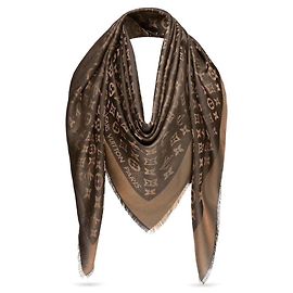 Louis Vuitton Foulard Louise Vuitton Monogramm Shine Marron Doré
