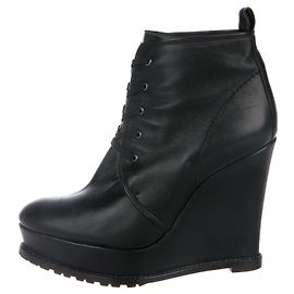 Barbara Bui Bottines compensées à lacets Noir