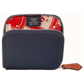 Hermès-Silk in change purse Hermes new-Blue