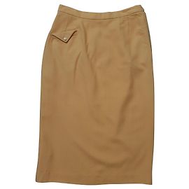 Autre Marque Falda de cachemira amarilla Amarillo