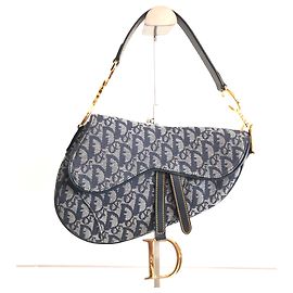 Dior Saddle Toile Oblique Bleu Bleu