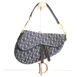 Dior-Sella Dior Canvas Oblique Blu-Blu