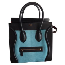 Céline-Celine modelo grande bagagem-Azul claro