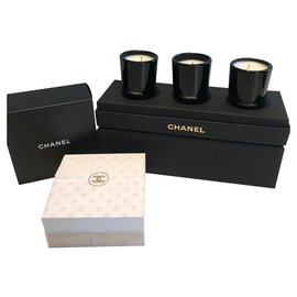 Chanel-Chanel cadeaux VIP . Bougies + Bloc notes-Noir