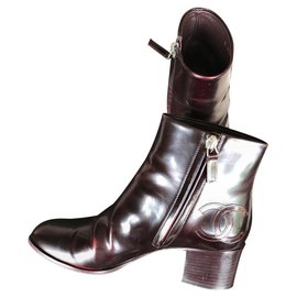 Chanel Botines Burdeos