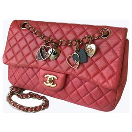 Chanel-Bolso mediano Valentine con solapa-Rosa,Fucsia