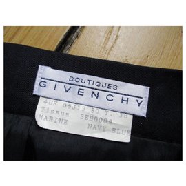 Givenchy-Givenchy, jupe crayon navy blue, 38.-Bleu Marine