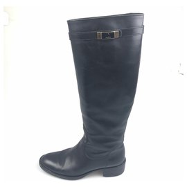 Fendi-Fendi Black Leahter Boots-Black