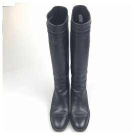 Fendi-Fendi Black Leahter Boots-Black