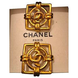 Boucles d’oreilles Chanel vintage Doré