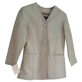 Autre Marque Beige Lederjacke für Damen Beige