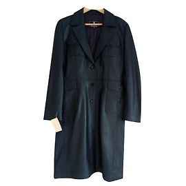 Autre Marque Cappotto in pelle nera per donna Nero