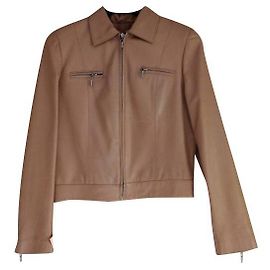 Autre Marque FOX LEATHER Lammlederjacke Braun Beige Braun Beige
