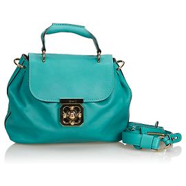Chloé Cartella Elsie in pelle verde Chloe Verde
