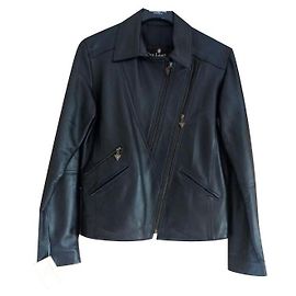Autre Marque Perfecto schwarze Lederjacke Schwarz