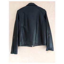 Autre Marque-Perfecto black leather jacket-Black