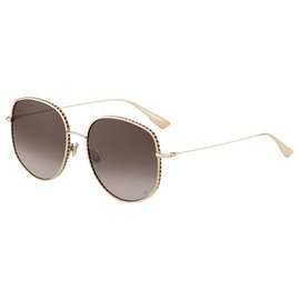 Dior-DIOR Óculos de sol motorista DiorByDior2 em metal dourado-Dourado