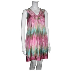 Milly-Vestido de seda exclusivo-Multicolor