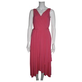 Dkny-Asymmetrisches Kleid-Pink