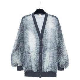 Hermès-GRAY SILK FUR FR36/38-Grey