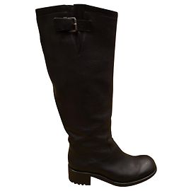 Botas Free Lance Bicker de couro preto Preto