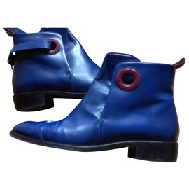 Acne Studios leather ankle boots dark blue Dark blue
