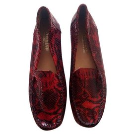 Autre Marque-red loafers for women-Red
