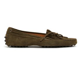 Tod's-GOMMINO KHAKI SUEDE EU38 NEW-Khaki