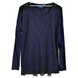 Vera Wang Symply Vera Top Black Purple Black Purple
