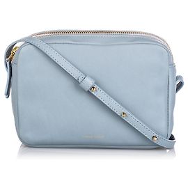 Mansur Gavriel Bolsa em couro com zíper e zíper Azul Azul claro